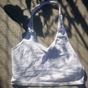 White Halter Top